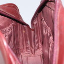 CARTIER Must Line Clutch Bag Leather Bordeaux Gold Auth 169415-16
