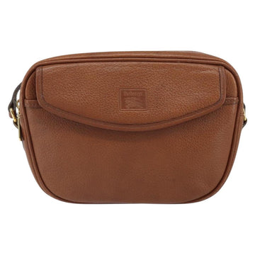 Burberrys Shoulder Bag Leather Brown Gold Auth 169417 - 0