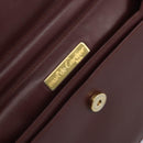 CARTIER Must Line Clutch Bag Leather Bordeaux Gold Auth 169421-11