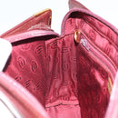 CARTIER Must Line Clutch Bag Leather Bordeaux Gold Auth 169422-18