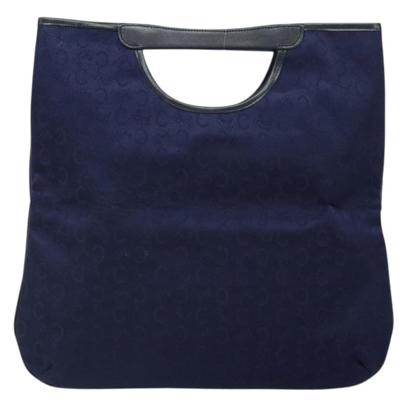 CELINE C Sulky Hand Bag Canvas Navy Auth 169427