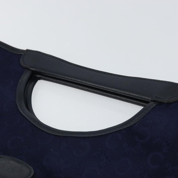 CELINE C Sulky Hand Bag Canvas Navy Auth 169427