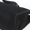 FENDI Tote Bag Canvas Black Gold Auth 169428-12