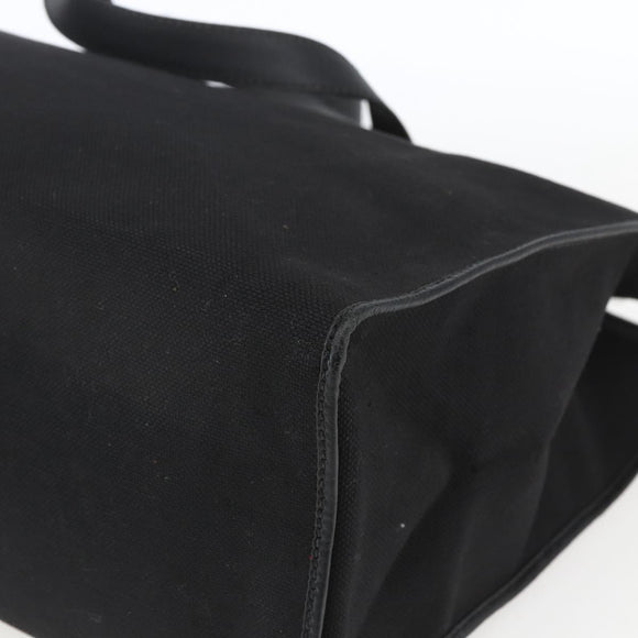 FENDI Tote Bag Canvas Black Gold Auth 169428