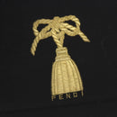 FENDI Tote Bag Canvas Black Gold Auth 169428-14