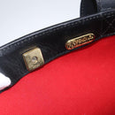 FENDI Tote Bag Canvas Black Gold Auth 169428-15