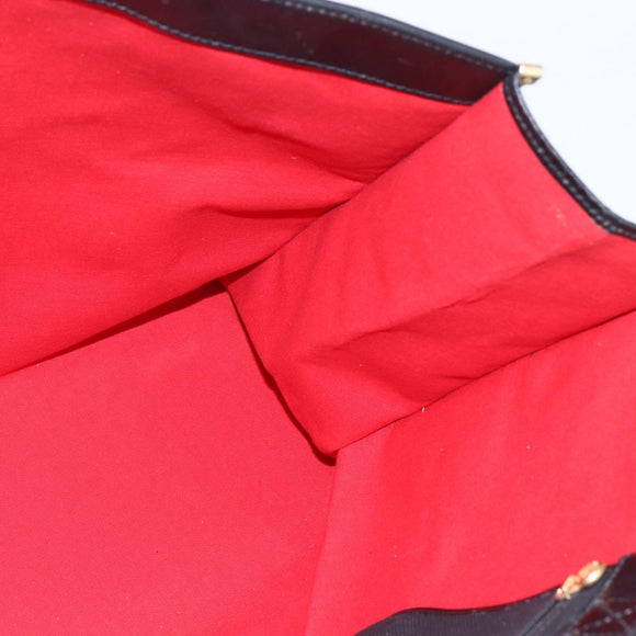 FENDI Tote Bag Canvas Black Gold Auth 169428