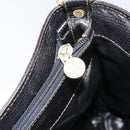 FENDI Zucca Canvas Shoulder Bag PVC Black Brown Auth 169429-21