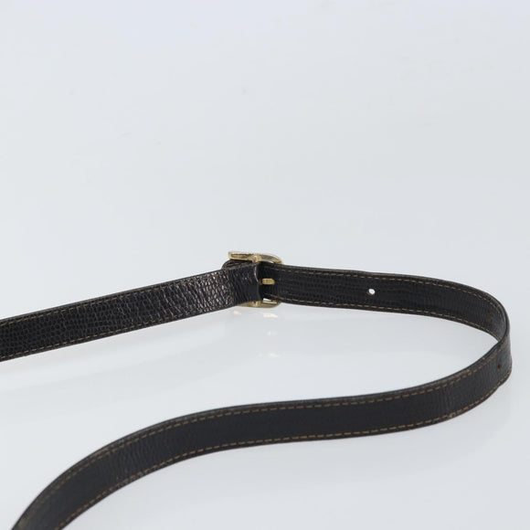 FENDI Zucca Canvas Shoulder Bag PVC Black Brown Auth 169429