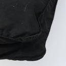 PRADA Schoudertas Nylon Zwart Zilver Auth 169431-15