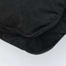 PRADA Schoudertas Nylon Zwart Zilver Auth 169431-16