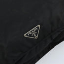 PRADA Schoudertas Nylon Zwart Zilver Auth 169431-17