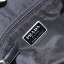 PRADA Schoudertas Nylon Zwart Zilver Auth 169431-18