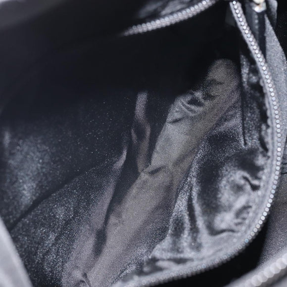 PRADA Schoudertas Nylon Zwart Zilver Auth 169431