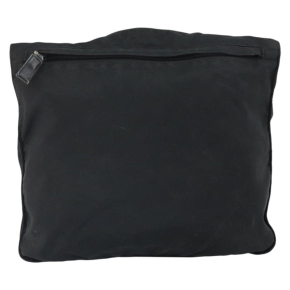 PRADA Shoulder Bag Nylon Black Silver Auth 169431