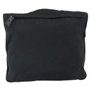 PRADA Schoudertas Nylon Zwart Zilver Auth 169431-2