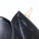 Christian Dior Honeycomb Canvas Chain Shoulder Bag PVC Black Gold Auth 169433-19