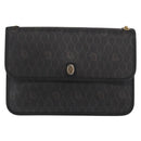 Christian Dior Honeycomb Canvas Chain Shoulder Bag PVC Black Gold Auth 169433-13
