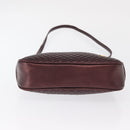 BALLY Chain Shoulder Bag Leather 2way Bordeaux Gold Auth 169434-5