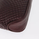 BALLY Chain Shoulder Bag Leather 2way Bordeaux Gold Auth 169434-15