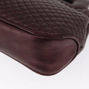BALLY Chain Shoulder Bag Leather 2way Bordeaux Gold Auth 169434-17