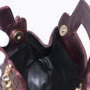 BALLY Chain Shoulder Bag Leather 2way Bordeaux Gold Auth 169434-19