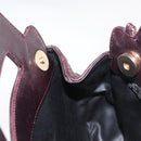 BALLY Chain Shoulder Bag Leather 2way Bordeaux Gold Auth 169434-20