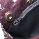BALLY Chain Shoulder Bag Leather 2way Bordeaux Gold Auth 169434-21
