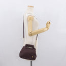 BALLY Chain Shoulder Bag Leather 2way Bordeaux Gold Auth 169434-23