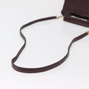 BALLY Chain Shoulder Bag Leather 2way Bordeaux Gold Auth 169434-9