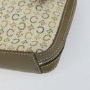 CELINE C Macadam Canvas Shoulder Bag Khaki Silver Auth 169435-8