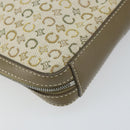 CELINE C Macadam Canvas Shoulder Bag Khaki Silver Auth 169435-15
