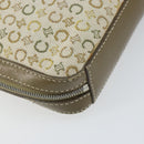 CELINE C Macadam Canvas Shoulder Bag Khaki Silver Auth 169435-17