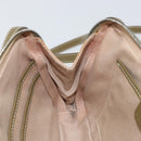 CELINE C Macadam Canvas Shoulder Bag Khaki Silver Auth 169435-21