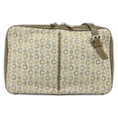 CELINE C Macadam Canvas Shoulder Bag Khaki Silver Auth 169435-13