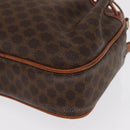 CELINE Macadam Canvas Shoulder Bag PVC Leather Brown Gold Auth 169437-16