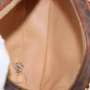 CELINE Macadam Canvas Shoulder Bag PVC Leather Brown Gold Auth 169437-9
