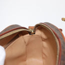 CELINE Macadam Canvas Shoulder Bag PVC Leather Brown Gold Auth 169437-20