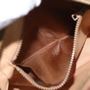 CELINE Macadam Canvas Shoulder Bag PVC Leather Brown Gold Auth 169437-10