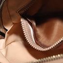 CELINE Macadam Canvas Shoulder Bag PVC Leather Brown Gold Auth 169437-11