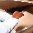 CELINE Macadam Canvas Shoulder Bag PVC Leather Brown Gold Auth 169437-12