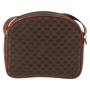 CELINE Macadam Canvas Shoulder Bag PVC Leather Brown Gold Auth 169437-2