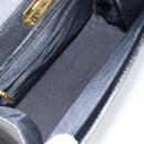 GIVENCHY Hand Bag Leather Black Gold Auth 169438-12