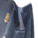 GIVENCHY Hand Bag Leather Black Gold Auth 169438-18