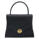GIVENCHY Hand Bag Leather Black Gold Auth 169438-13