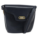 BALLY Shoulder Bag Leather Black Gold Auth 169439-1