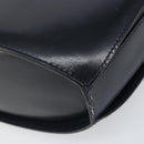 BALLY Shoulder Bag Leather Black Gold Auth 169439-9