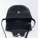 BALLY Shoulder Bag Leather Black Gold Auth 169439-10