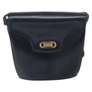 BALLY Shoulder Bag Leather Black Gold Auth 169439-13
