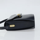 BALLY Shoulder Bag Leather Black Gold Auth 169439-4